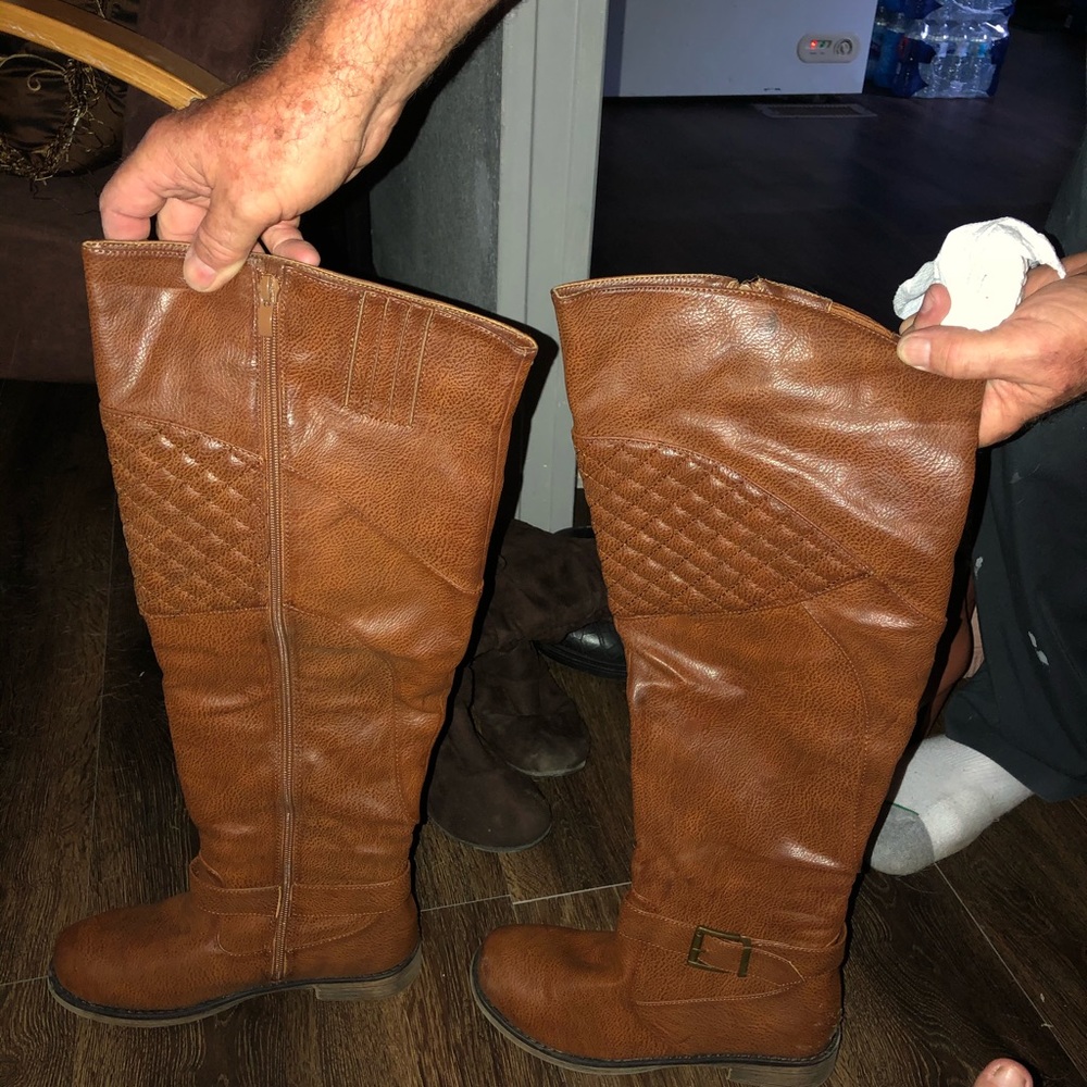 Riding styled boots knee boots